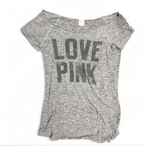 PINK Victoria's Secret Gray Short Sleeve Tee